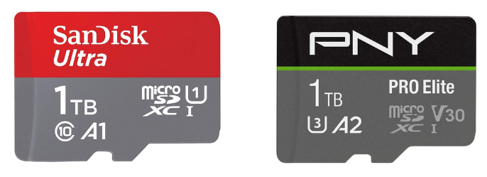 Sandisk and PNY are the best options for 1TB microSD